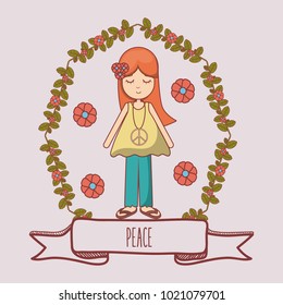 Hippie cute cartoon