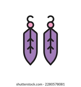 Hippie Earring Icon Vector Illustrator