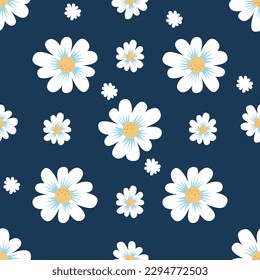 Hippie flowers boho seamless background. floral retro pattern