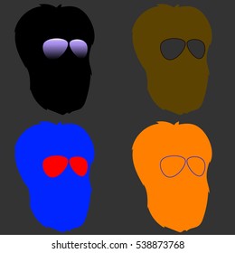 Hippie glasses set