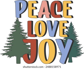 Hippie Groovy Christmas Disign Bundle