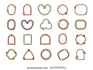 Hippie Groovy Frame Element Set