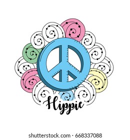 hippie icon design