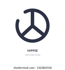 hippie icon on white background. Simple element illustration from World peace concept. hippie sign icon symbol design.