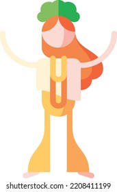 Hippie isolated design element stock illustration. Vector on a white background
