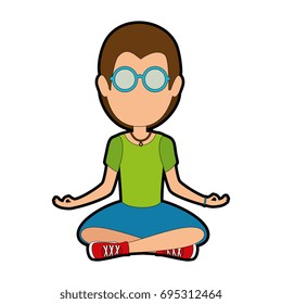 Hippie man cartoon