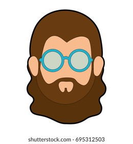 Hippie man cartoon