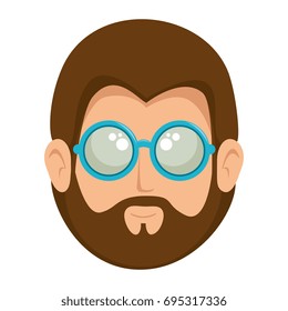 Hippie man cartoon