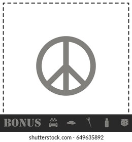 Hippie Peace icon flat. Simple vector symbol and bonus icon