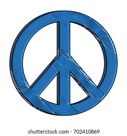 hippie peace love circle button element symbol