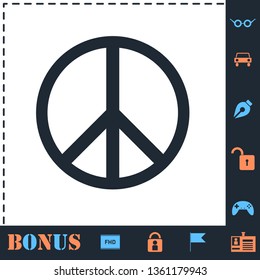 Hippie Peace. Perfect icon with bonus simple icons