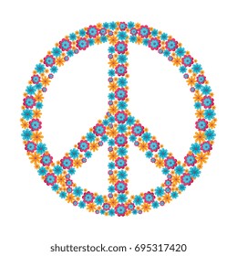 Hippie peace symbol