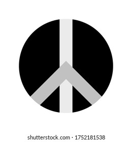 Hippie Peace Symbol icon illustration
