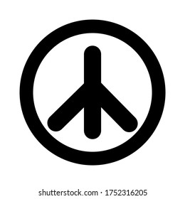 Hippie Peace Symbol icon illustration