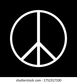 Hippie Peace Symbol icon illustration