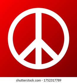 Hippie Peace Symbol icon illustration