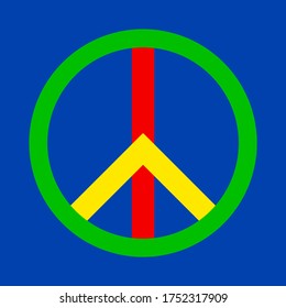 Hippie Peace Symbol icon illustration