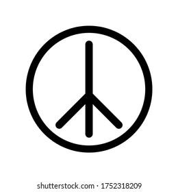 Hippie Peace Symbol icon illustration