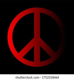 Hippie Peace Symbol icon illustration