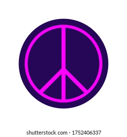Hippie Peace Symbol icon illustration