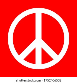 Hippie Peace Symbol icon illustration