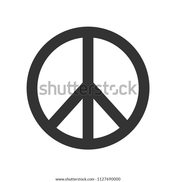 Hippie Peace Symbol Vector Illustration Stock Vector Royalty Free 1127690000 Shutterstock 6450