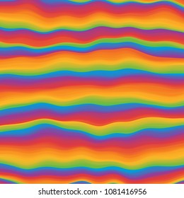 Hippie psychedelic vivid rainbow background. Iridescent gradient. Vector illustration