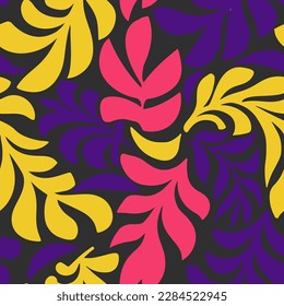Hippie Repeated Nature Decorative Blossom Style Vector. Blue Continuous Exotic Simple Hawaiian Illustration Print. Gradient Seamless Classic Jungle Surface Background.
