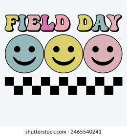 Hippie Retro Field Day for Kids, Teachers Field Day T-Shirt