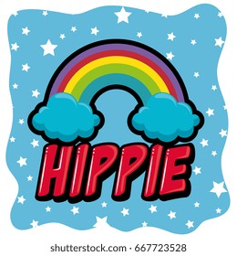 Hippie retro style background