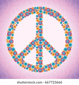 Hippie retro style background