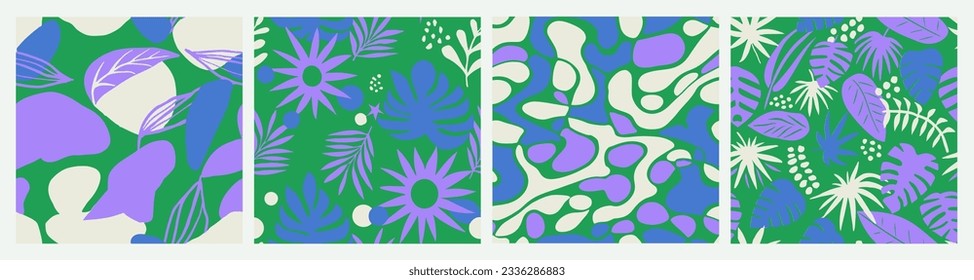 Hippie Seamless Abstract Palm Element Wallpaper. Light Repeated Contemporary Isolated Invitation, Seamless Art. Vibrant Seamless Decoration Vintage Decor Design. 