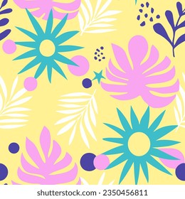 Hippie Seamless Creative Spring Lines Art. Pastel Color Continuo Color Foliage Acuarela, Diseño Impresionante. Impresión de Ornamento de moda para Doodle Blanco Interminable. 