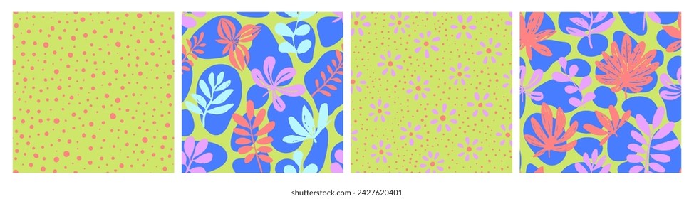 Hippie Seamless Elegant Isolated Template Collection. Bright Endless Contemporary Vintage Invitation, Seamless Art. Gradient Repeated Nature Beautiful Artwork Design. 