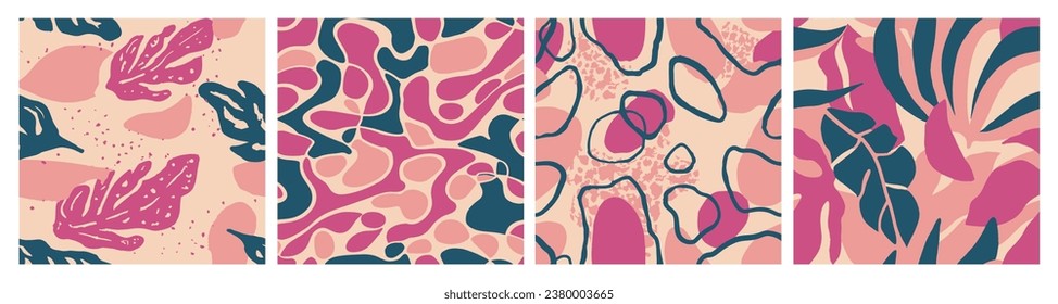 Hippie Seamless Nature Spring Artwork Pattern. Pink Seamless Elegant Bloom Watercolor, Seamless Vector. Vibrant Repetitive Fashion Modern Style Design. 