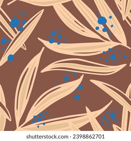 Hippie Seamless Summer Simple Style Design. Bright Continuous Classic Beach Invitation, Seamless Backdrop. Vibrant Repeated Contemporary Natural Artwork Vector. 
