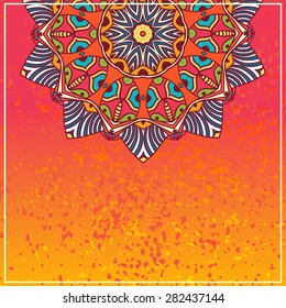 Hippie style. Ornamental watercolor background. Love and Music with hand-written fonts, hand-drawn doodle background and textures. vector illustration. 