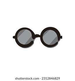 Hippie sunglasses - Hippie icon (Hand draw color version)