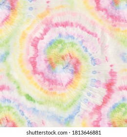 Hippie Tie Dye Swirl. Vector Paint. Rainbow Swirl Background. Seamless Abstract Circle. Rainbow Multi Tie Dye. Spiral Dyed Repeat. Dirty Rainbow Texture. Circle Tiedye Hippy. Vector Rainbow Background