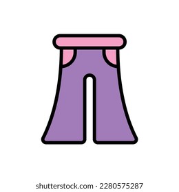 Hippie Trousers Icon Vector Illustrator