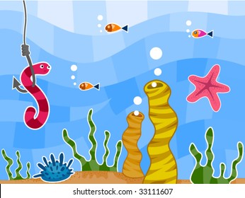 Hippie Under the Sea - Vector