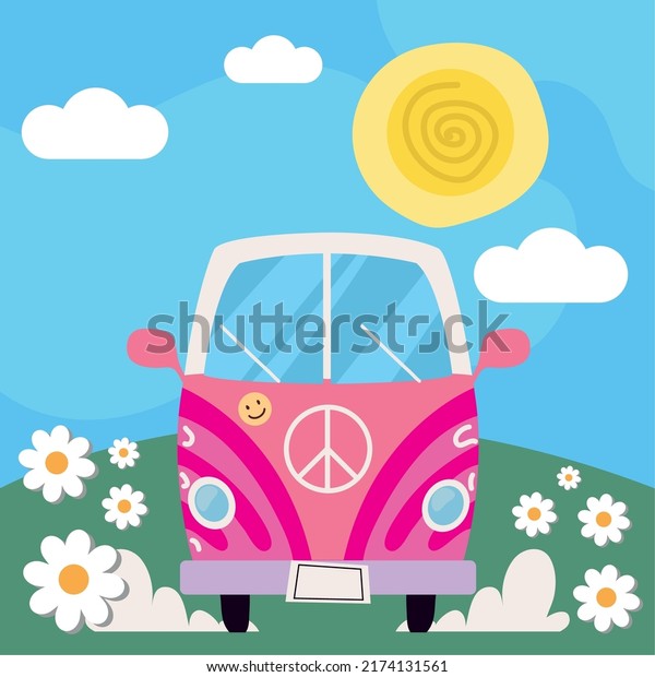 hippie van car vintage\
outdoor