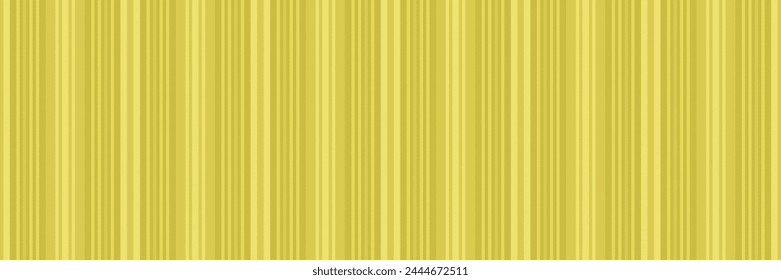 Tejido de tela de Vector hippie, líneas de patrón de textura delgada. Vertical de parche de fondo de rayas sin fisuras en color amarillo.
