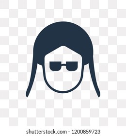 Hippie vector icon isolated on transparent background, Hippie transparency concept can be used web and mobile