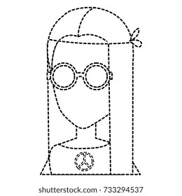hippie woman avatar character