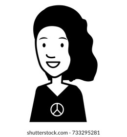 hippie woman avatar character