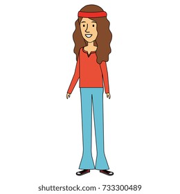hippie woman avatar character