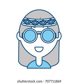 hippie woman icon