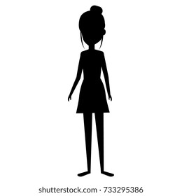 hippie woman silhouette avatar character