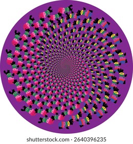 The HIPPO art text is stylized with different vibrant colors such as pink, green, and blue, and yellow outlines, adding to the visual complexity